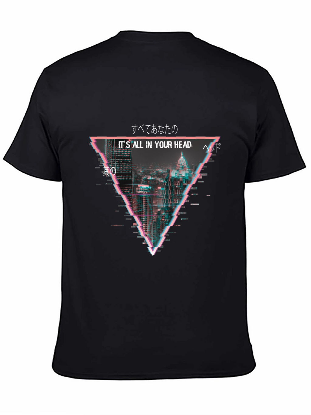 Cyberpunk Cityscape T-Shirt - Its All In Your Head