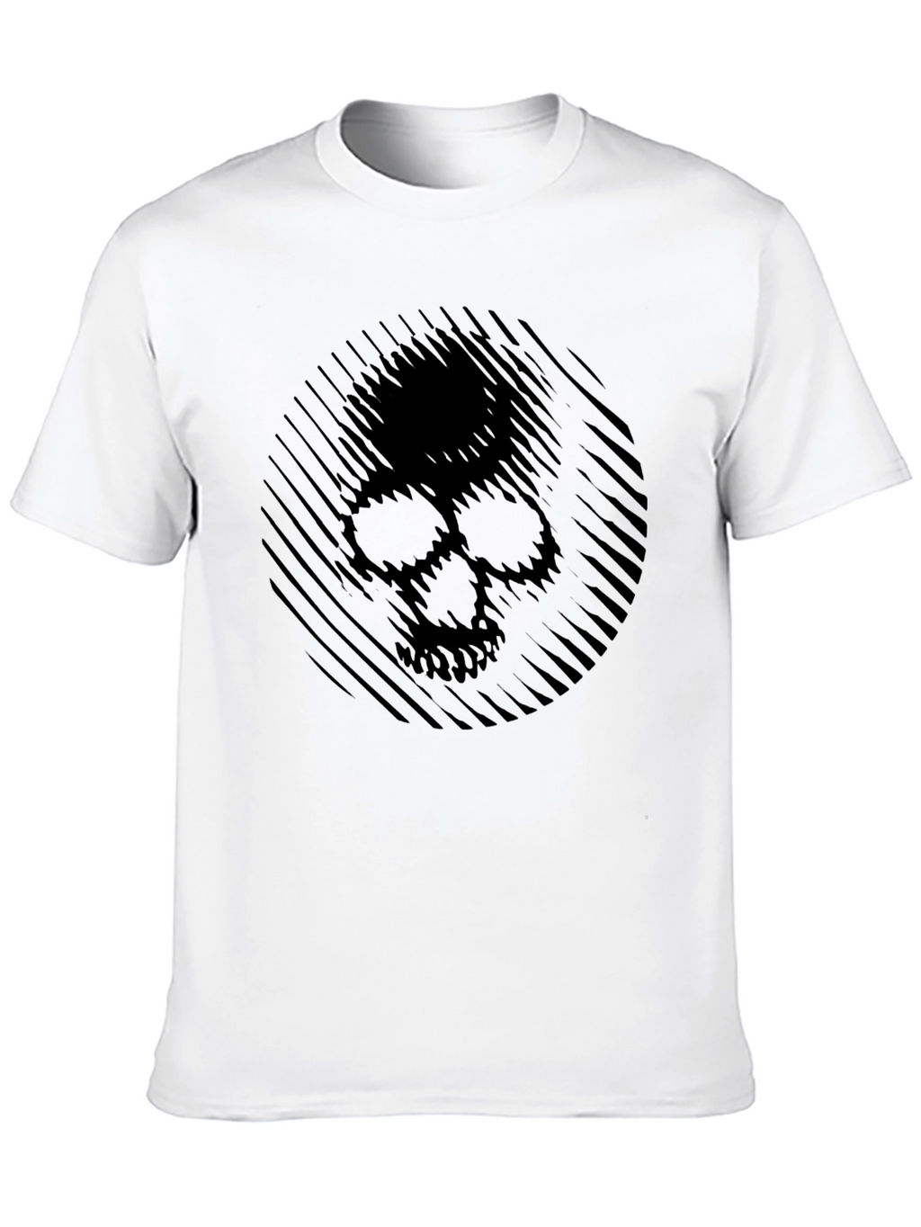 Abstract Skull Graphic Mens T-Shirt