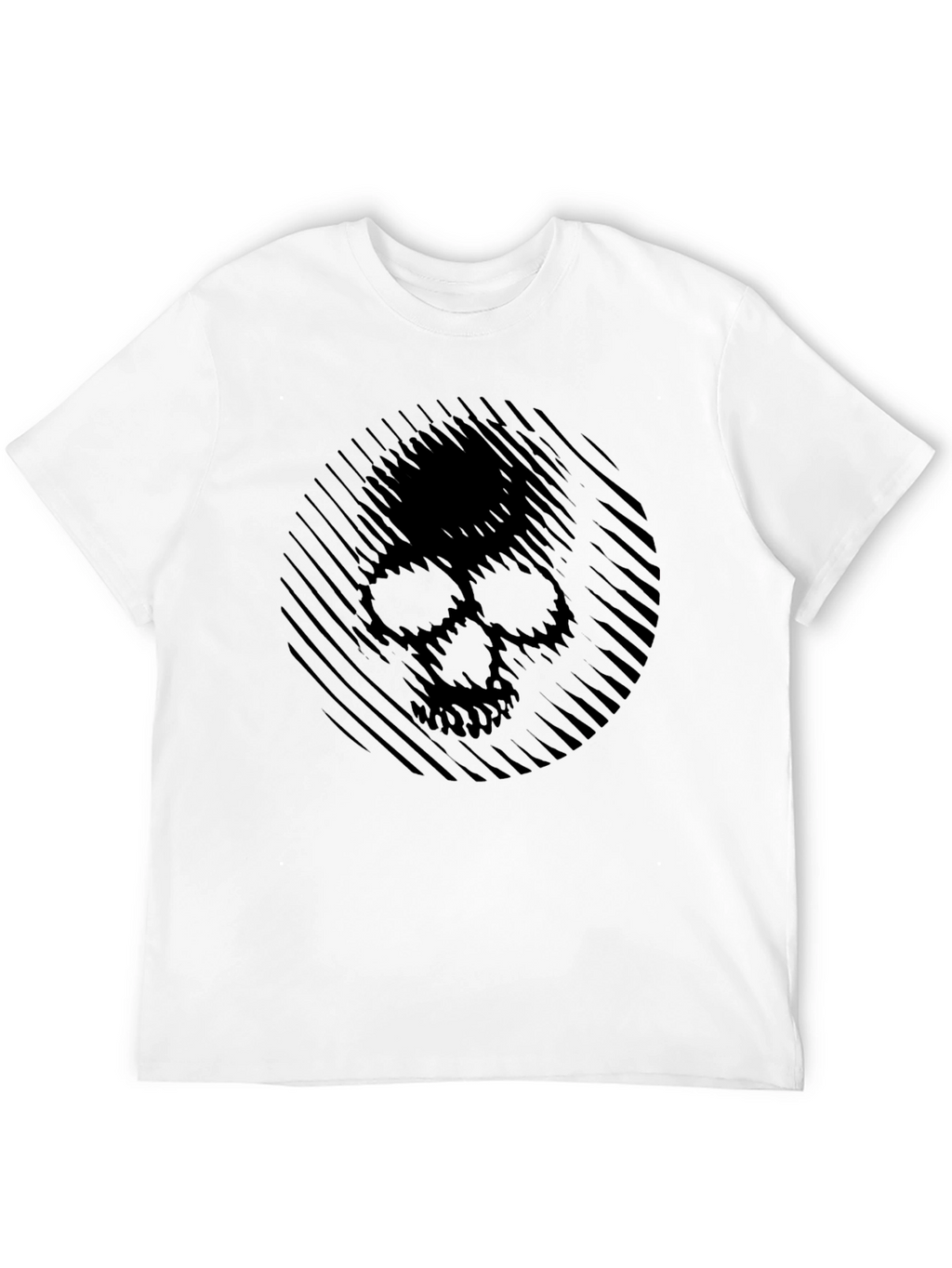 Abstract Skull Graphic Mens T-Shirt