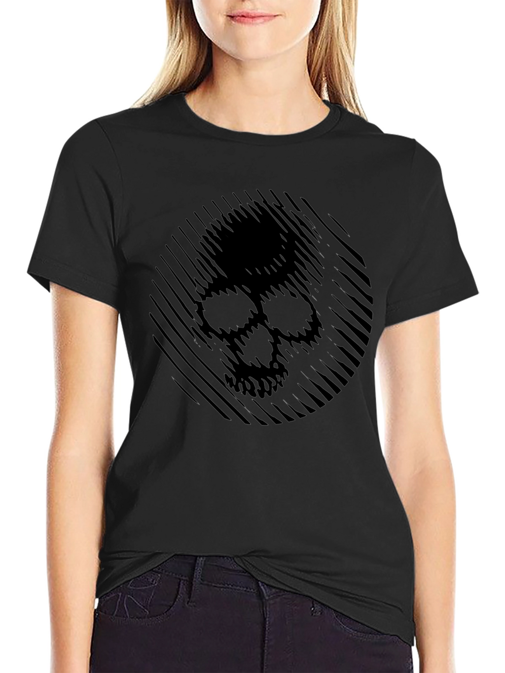 Abstract Skull Graphic Mens T-Shirt