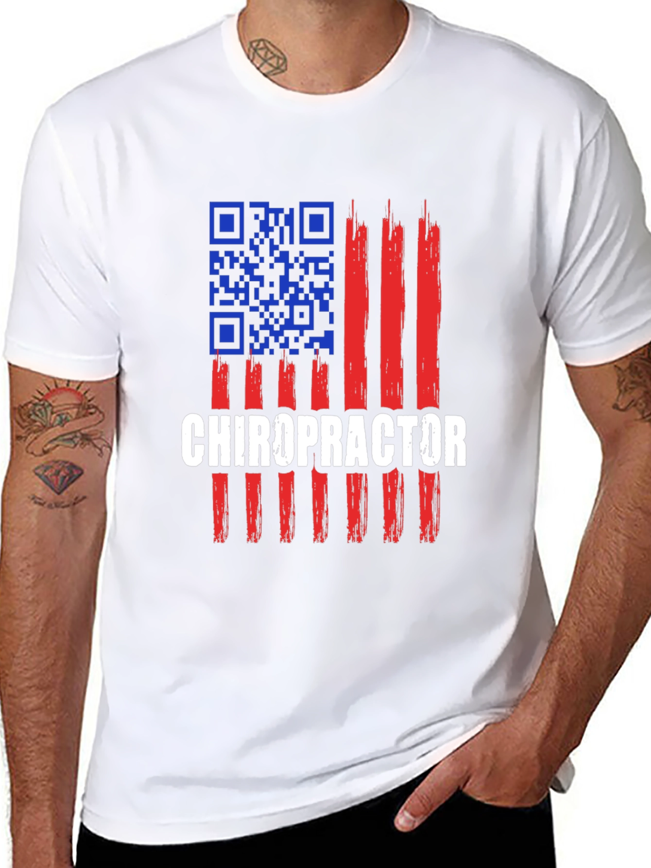 Chiropractor American Flag T-Shirt