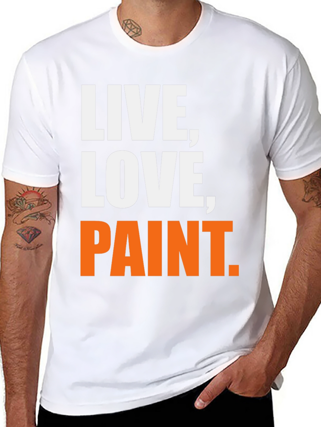 Live Love Paint Graphic Tee - Artistic Expression T-Shirt