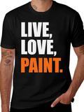 Live Love Paint Graphic Tee - Artistic Expression T-Shirt