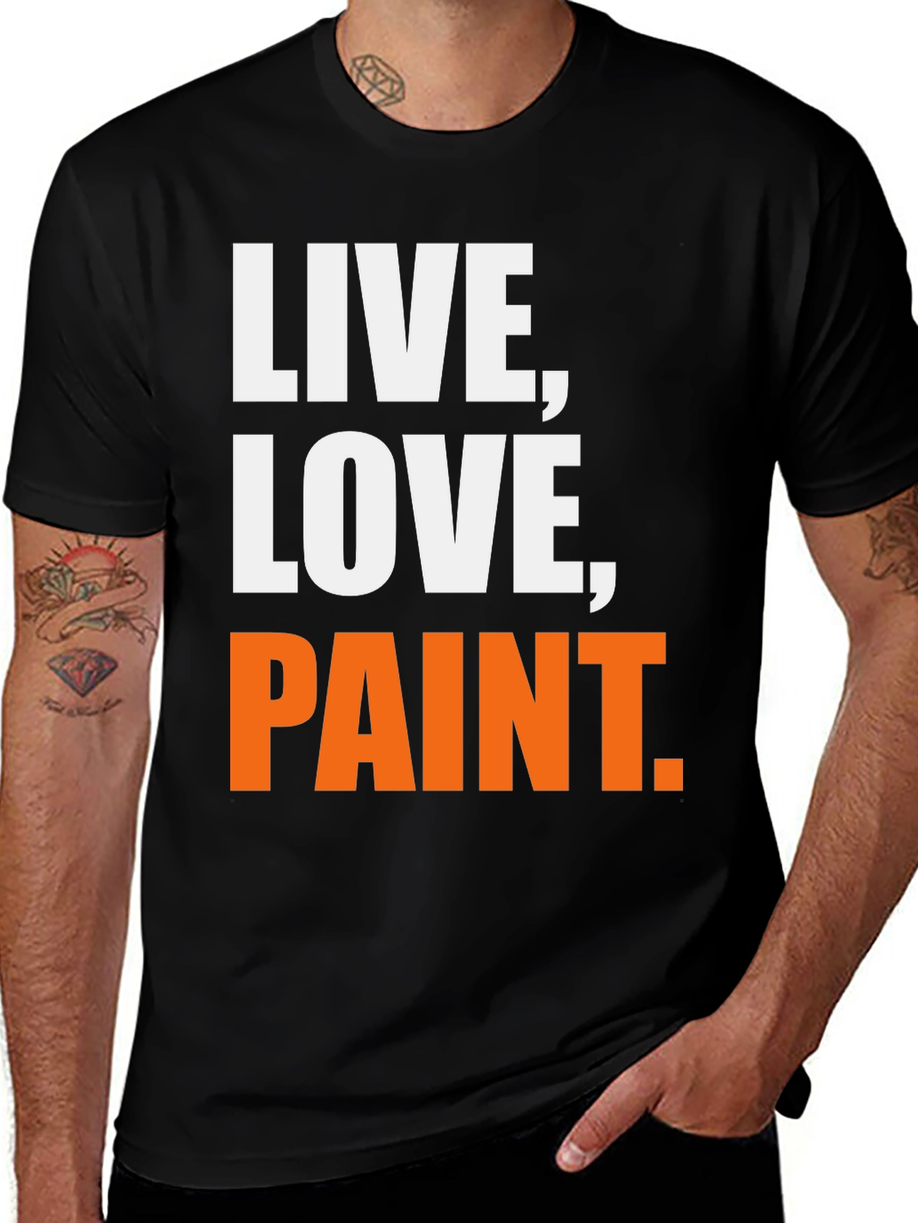 Live Love Paint Graphic Tee - Artistic Expression T-Shirt