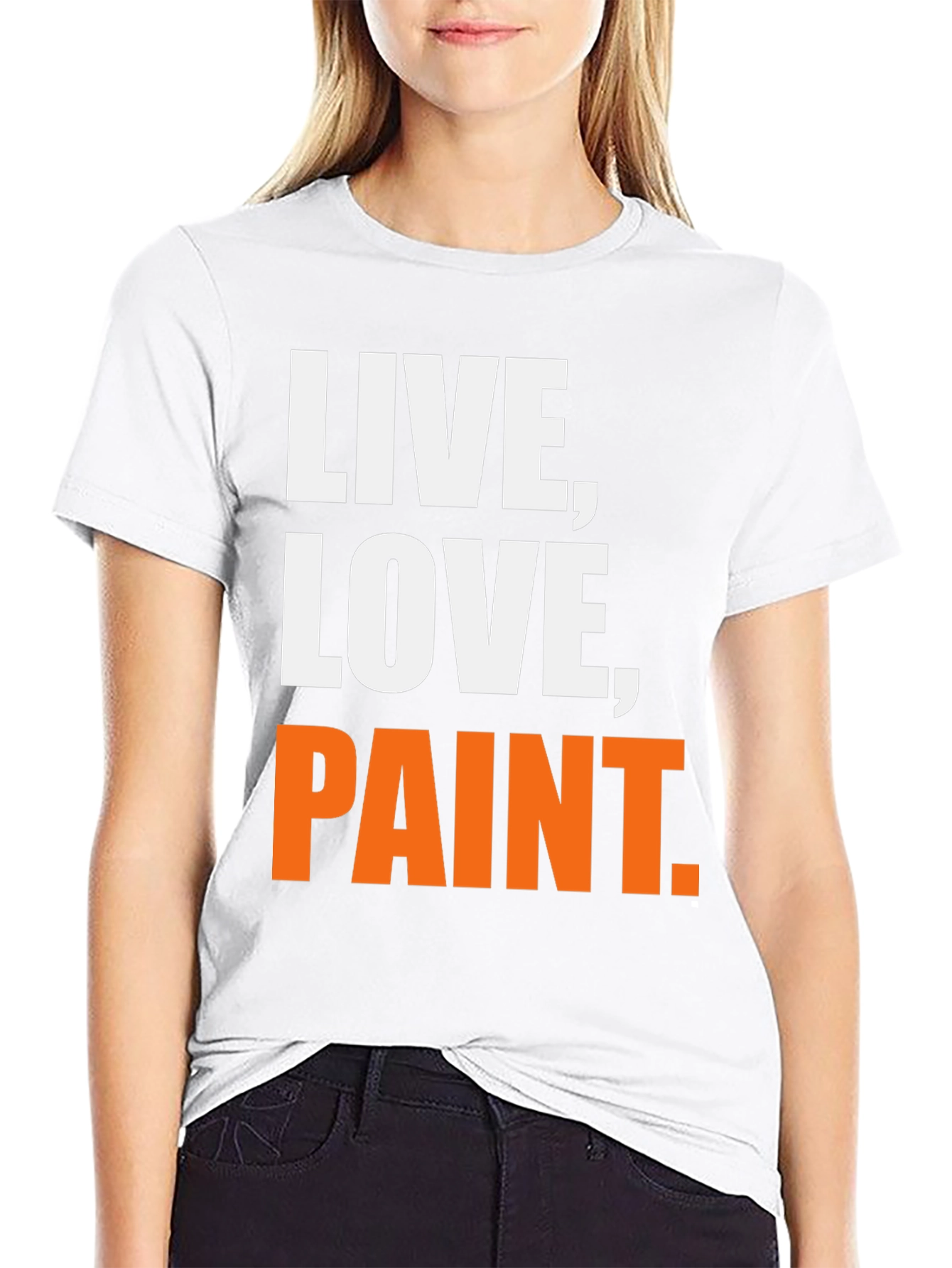 Live Love Paint Graphic Tee - Artistic Expression T-Shirt