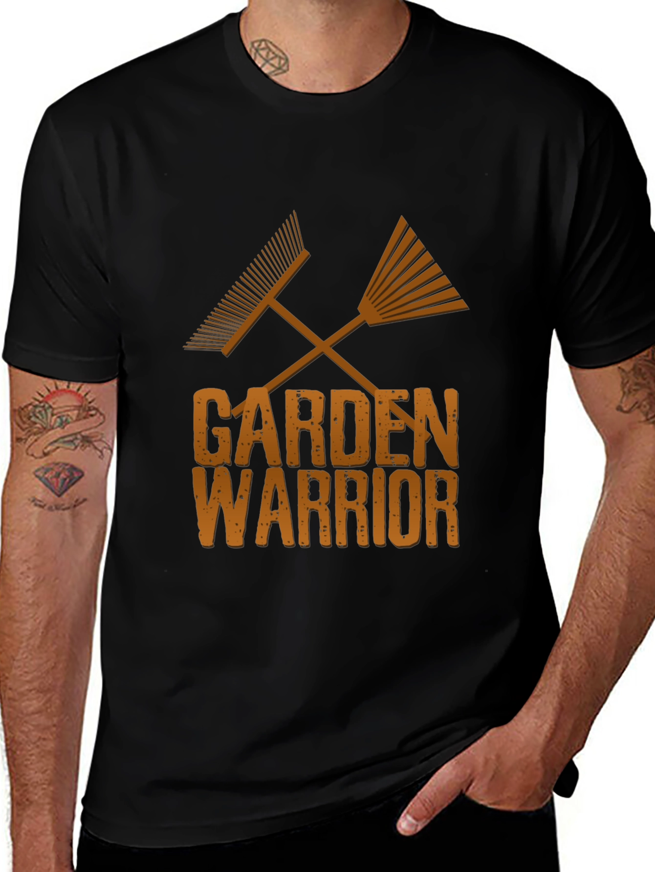 Garden Warrior Tee - Rake Graphic