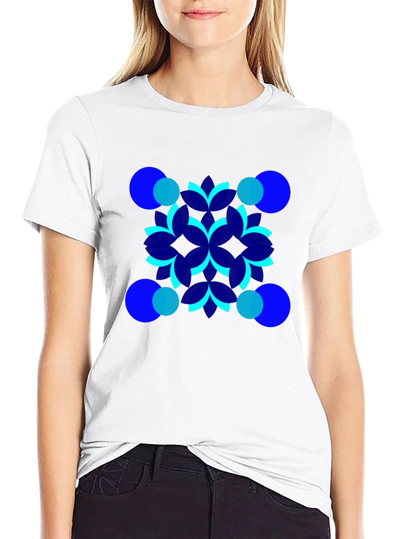 Geometric Pattern Black T-Shirt