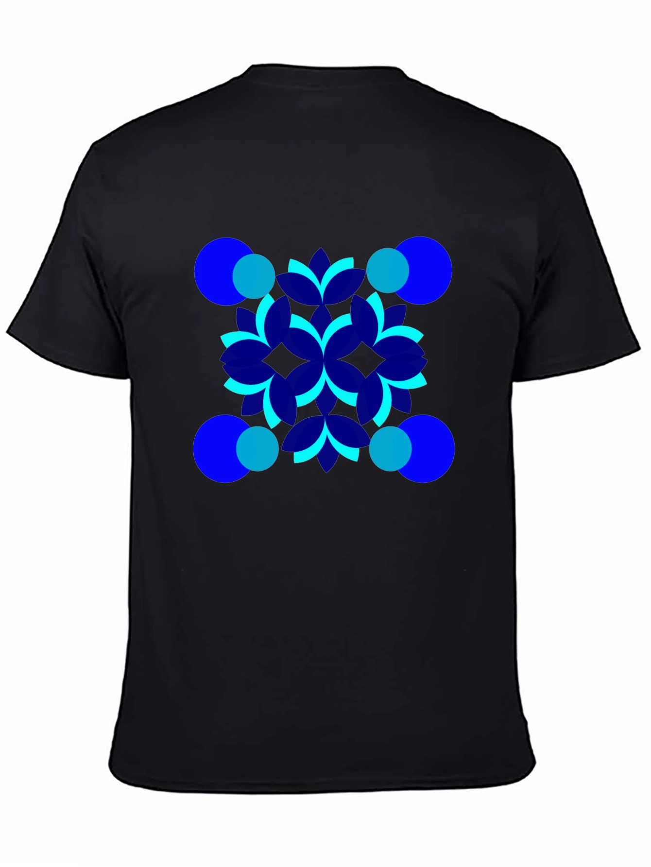 Geometric Pattern Black T-Shirt