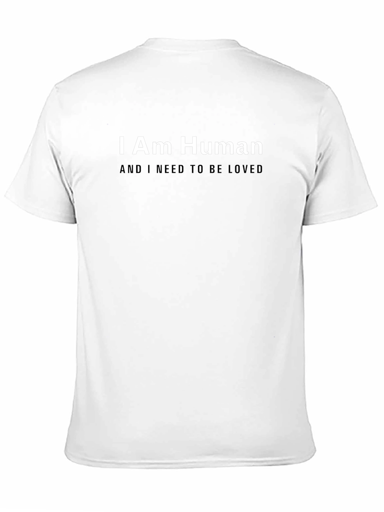I Am Human - Graphic Print Crew Neck T-Shirt