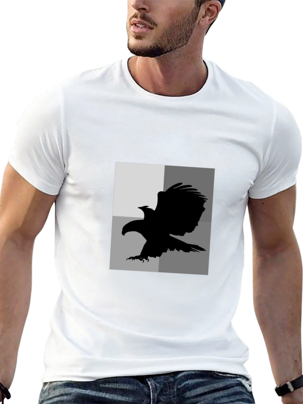 Black Eagle Graphic Tee - Mens Casual T-Shirt