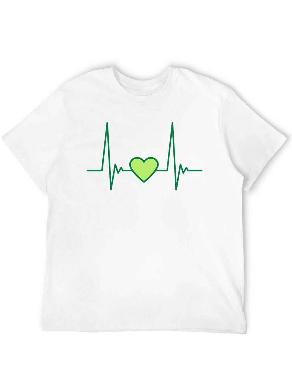 Heartbeat Love Heart T-Shirt - Black