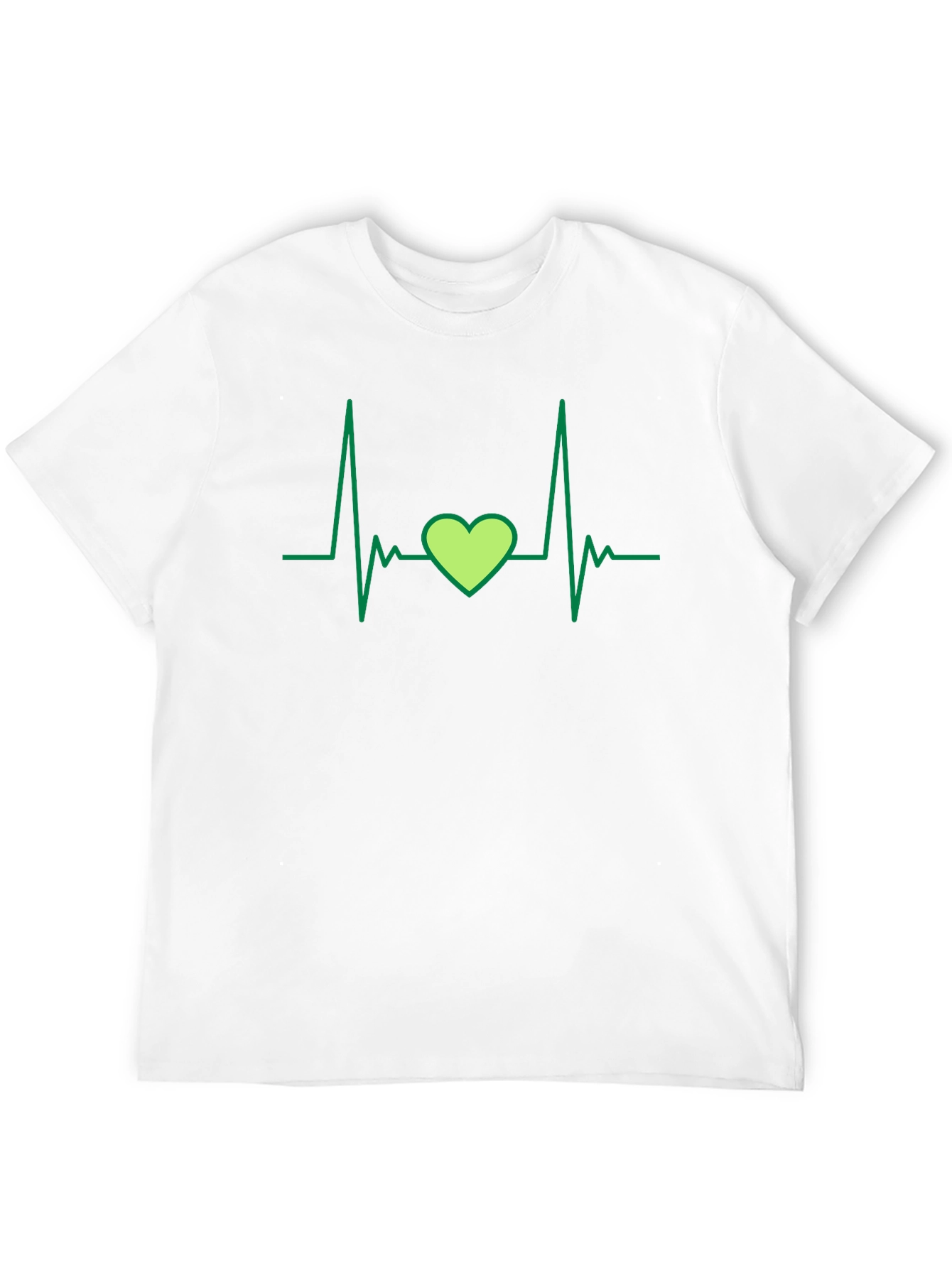 Heartbeat Love Heart T-Shirt - Black