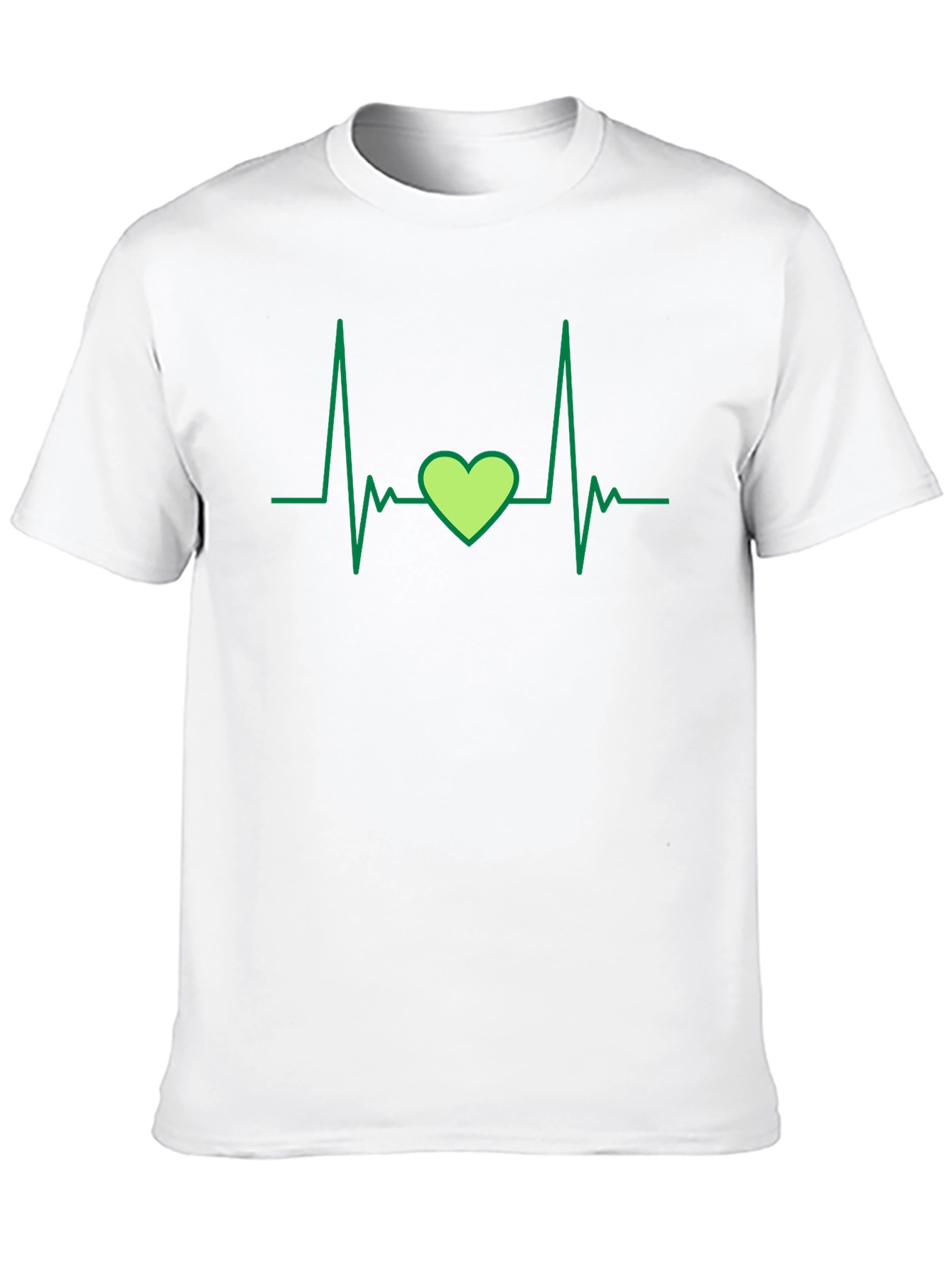 Heartbeat Love Heart T-Shirt - Black