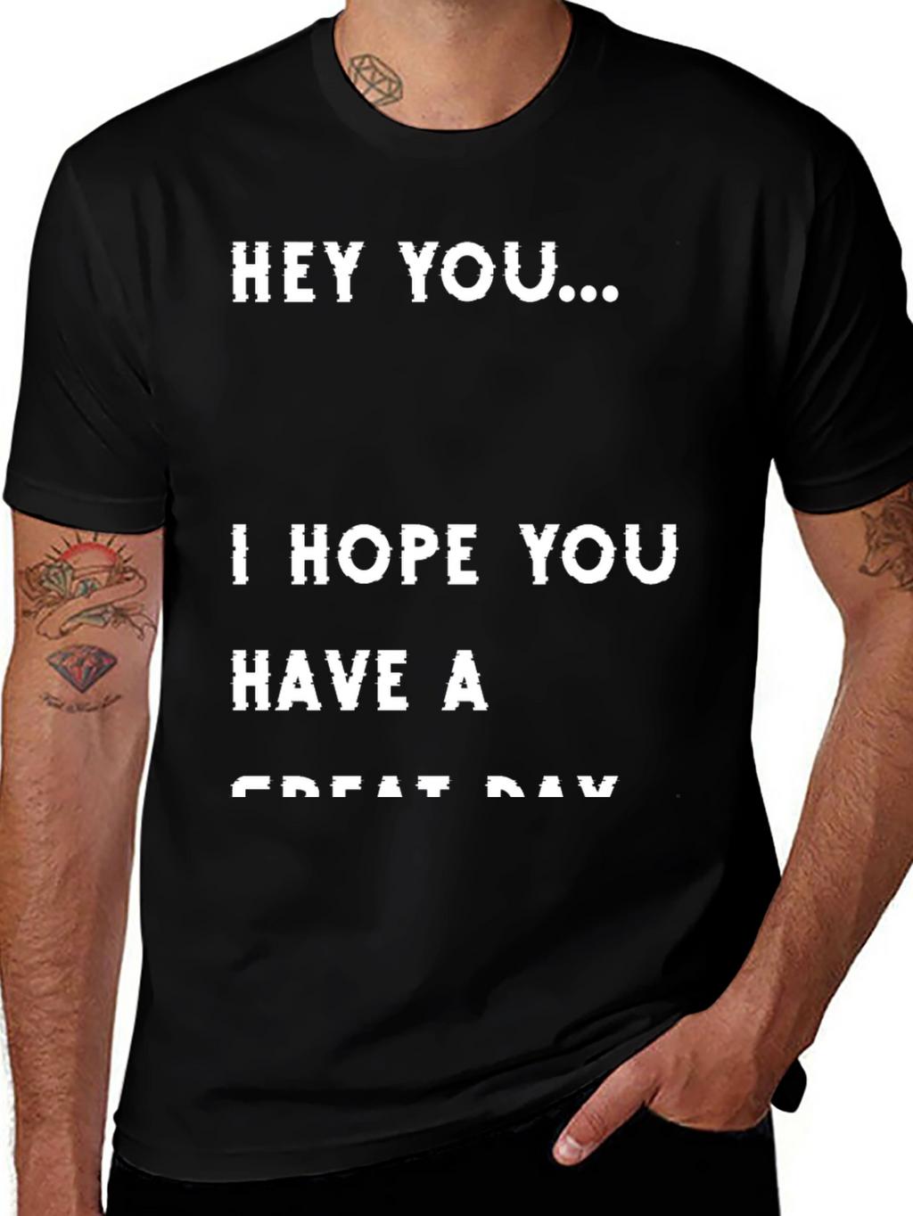 Hey You... Graphic T-Shirt - Black