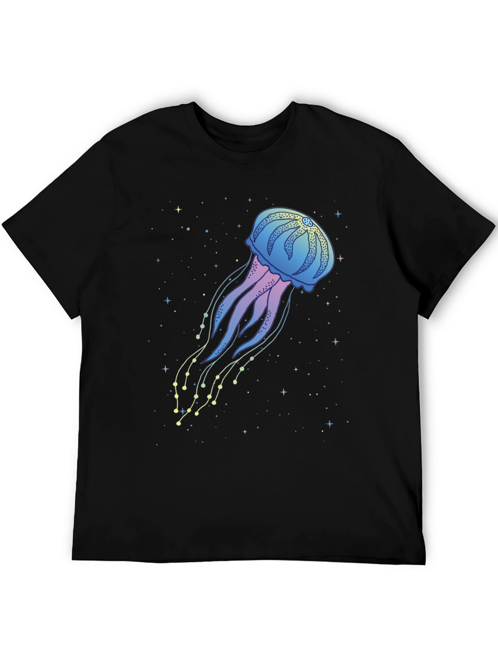 Jellyfish Space Graphic Black T-Shirt