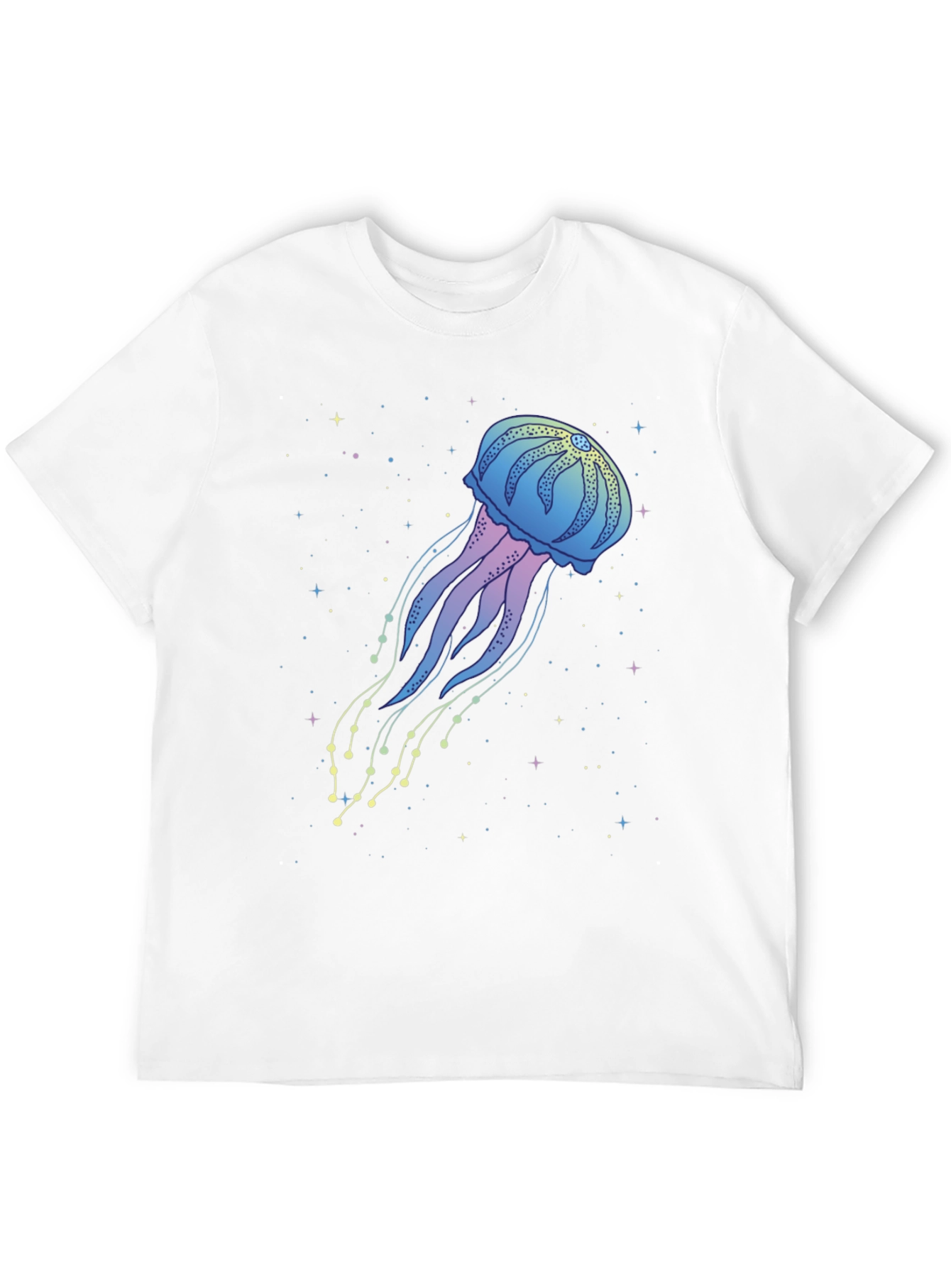 Jellyfish Space Graphic Black T-Shirt