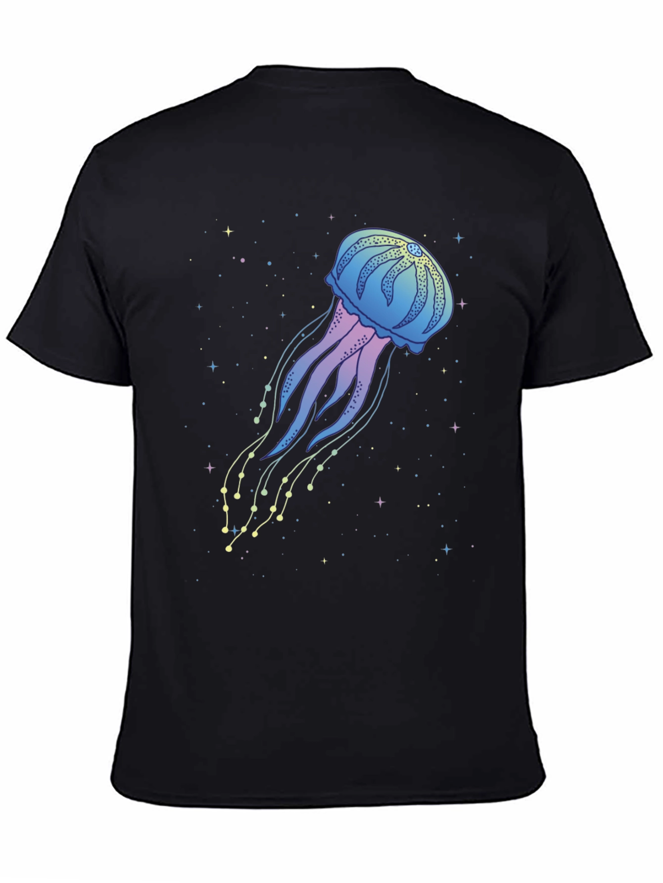 Jellyfish Space Graphic Black T-Shirt