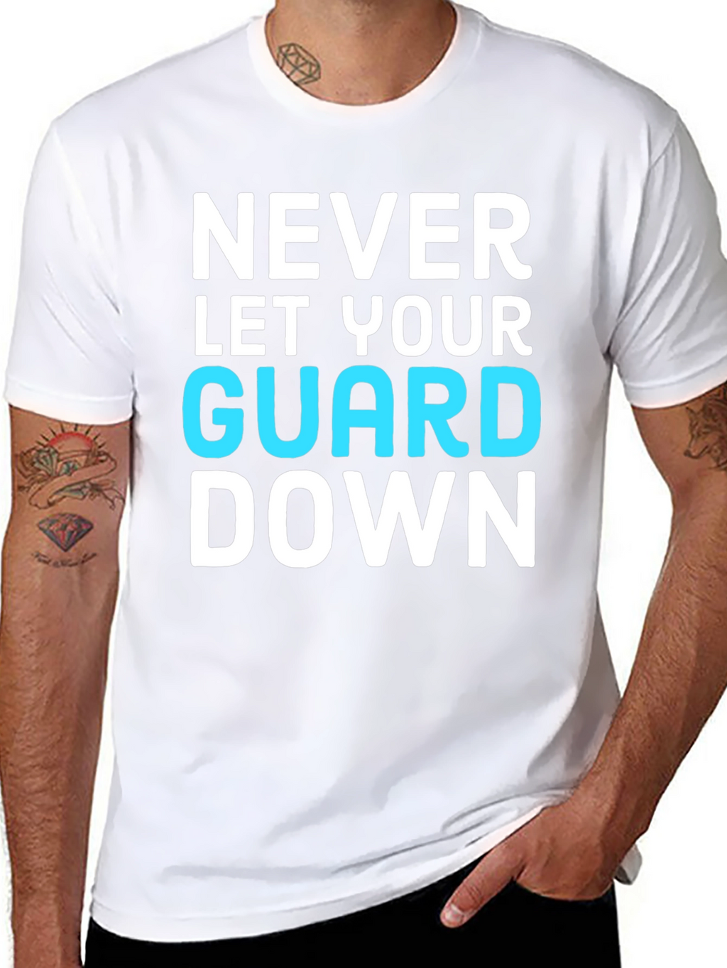 Never Let Your Guard Down Graphic Tee