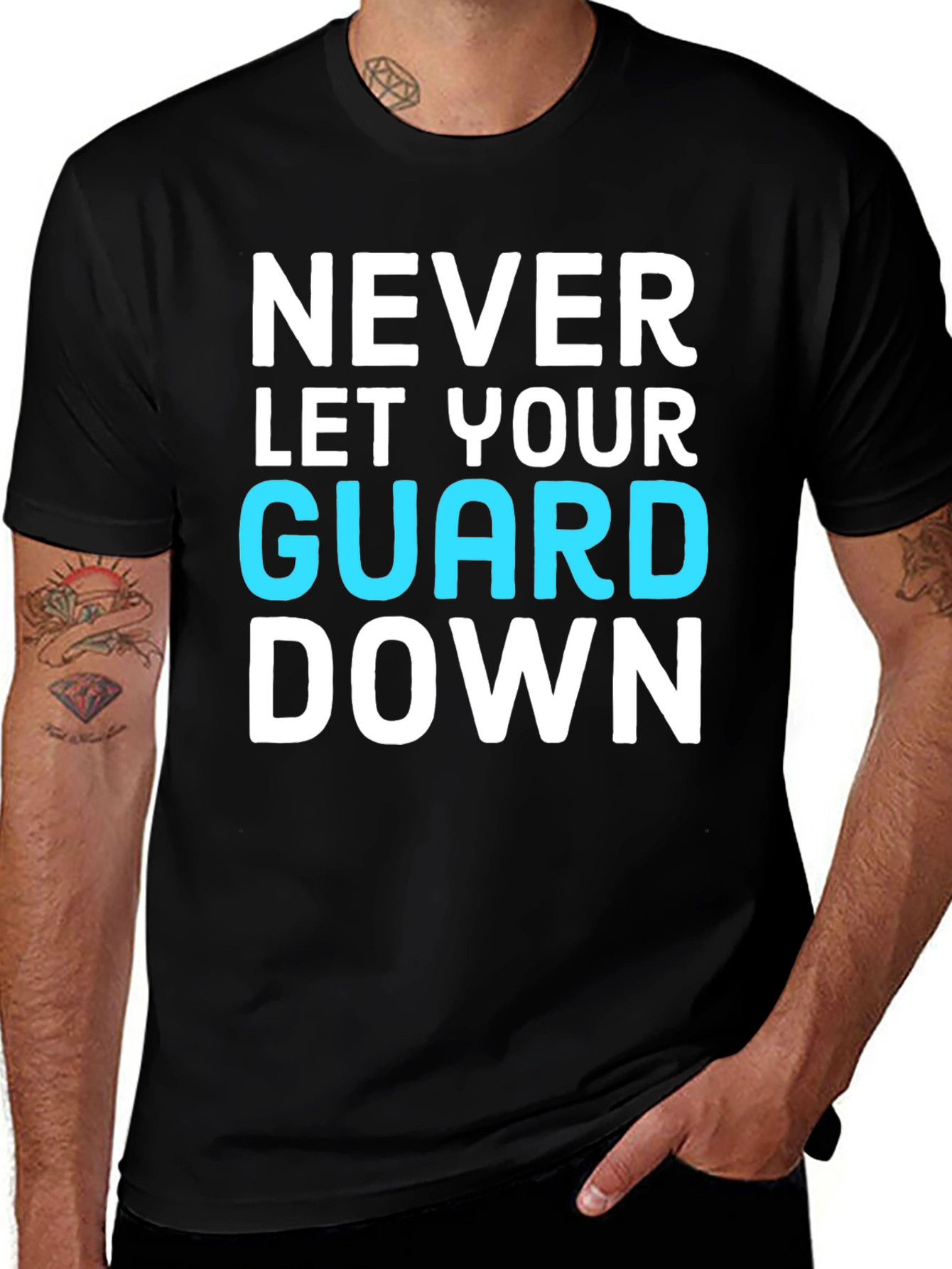Never Let Your Guard Down Graphic Tee