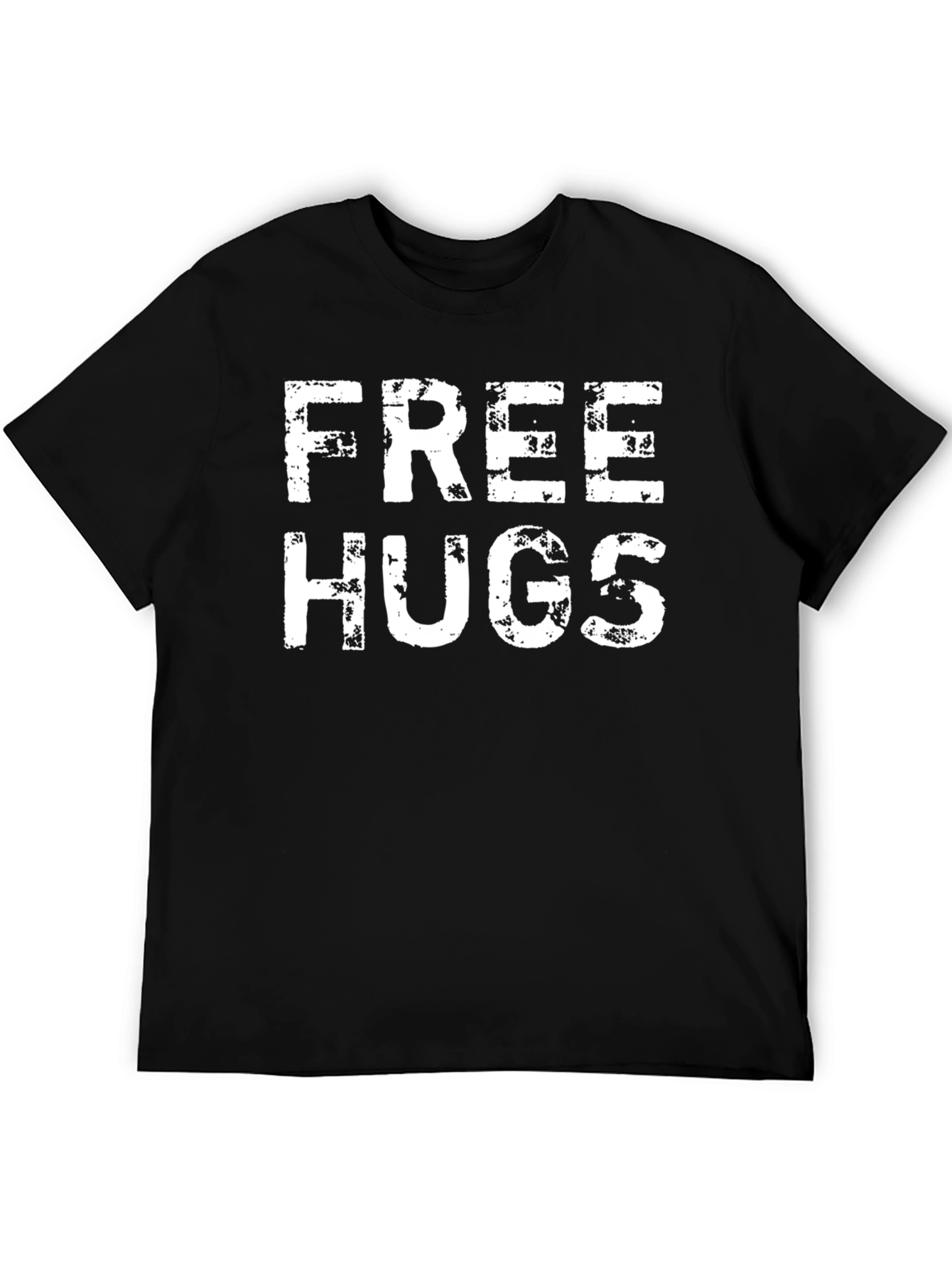 Free Hugs Graphic Tee - Distressed Print