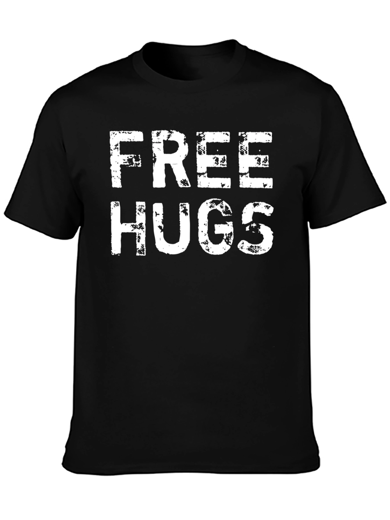 Free Hugs Graphic Tee - Distressed Print