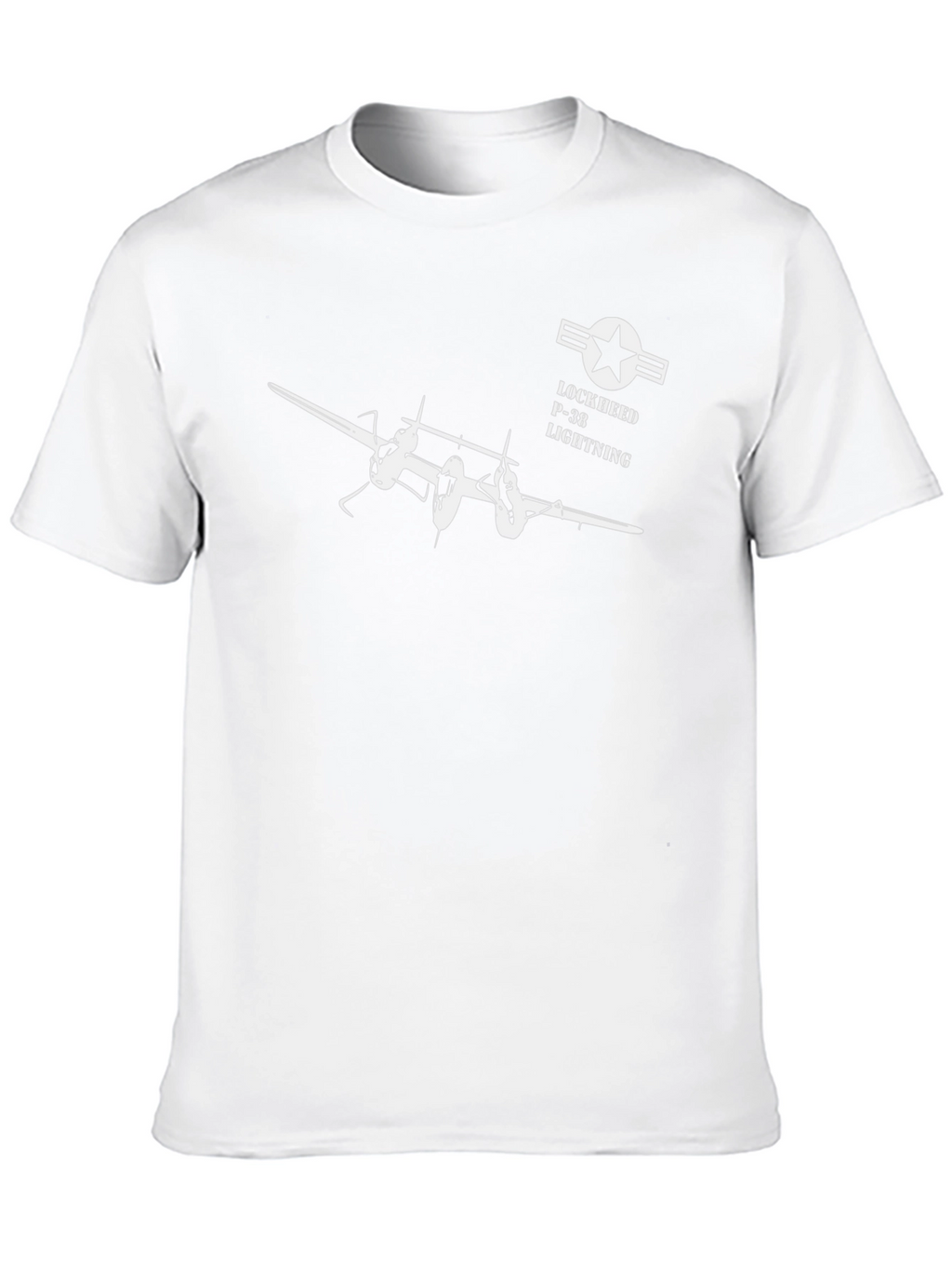 Lockheed P-38 Lightning Black Graphic T-Shirt