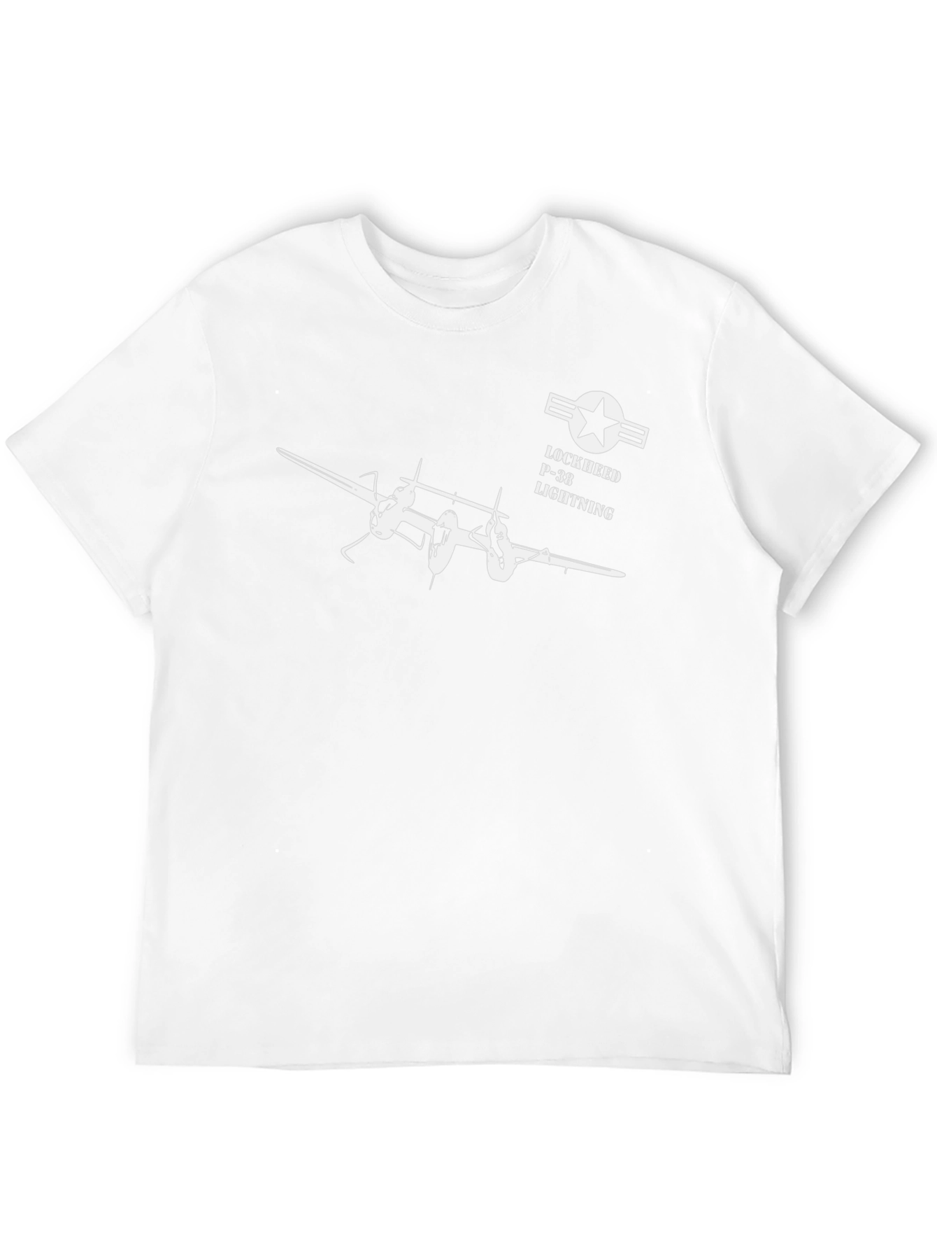 Lockheed P-38 Lightning Black Graphic T-Shirt