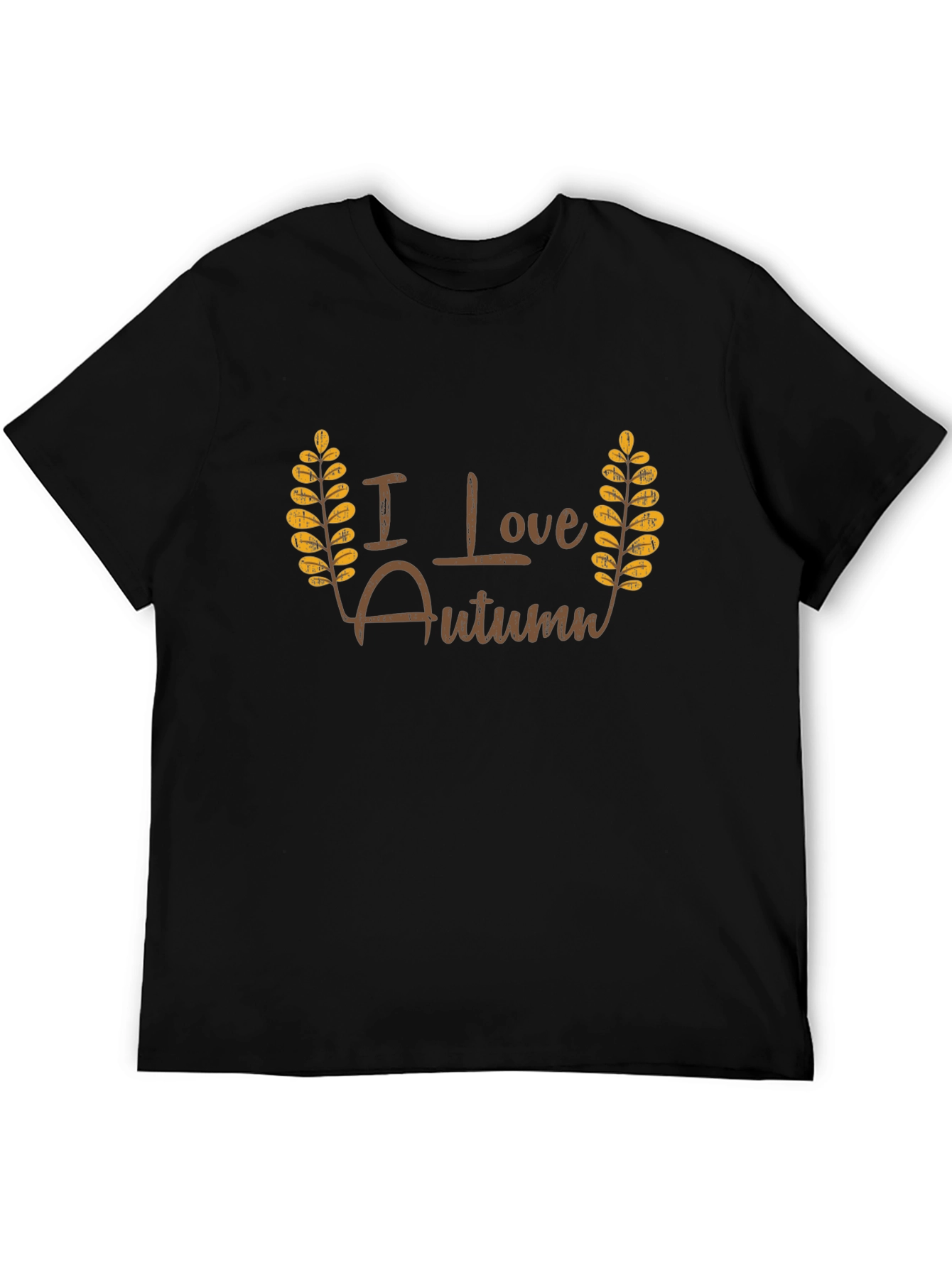 I Love Autumn Black T-Shirt