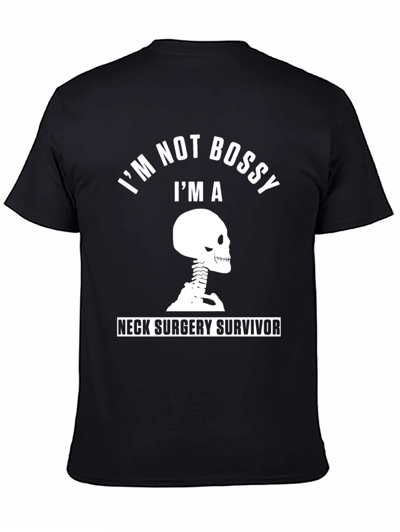 Neck Surgery Survivor Skeleton Graphic T-Shirt