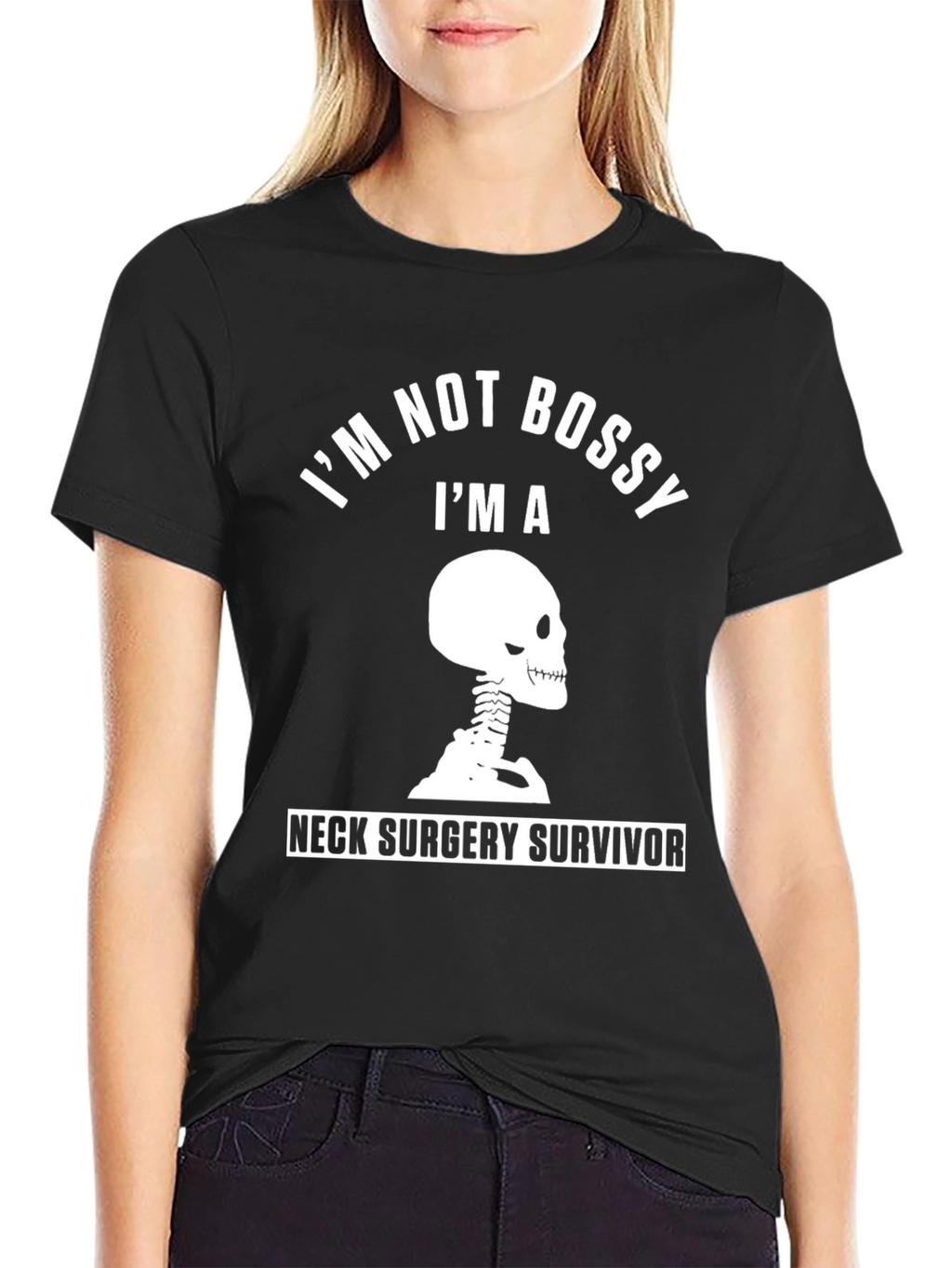 Neck Surgery Survivor Skeleton Graphic T-Shirt