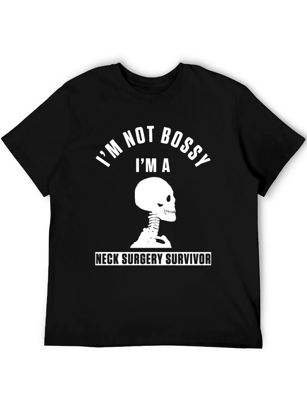 Neck Surgery Survivor Skeleton Graphic T-Shirt
