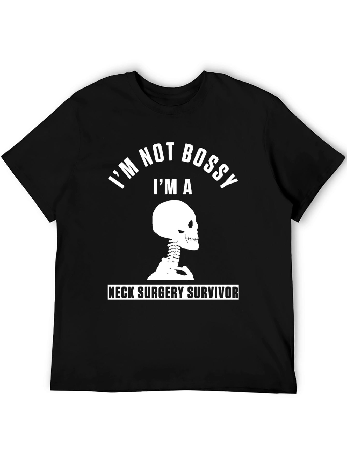 Neck Surgery Survivor Skeleton Graphic T-Shirt