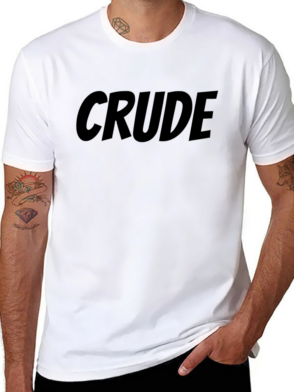 Crude Graphic Tee - Mens Black T-Shirt