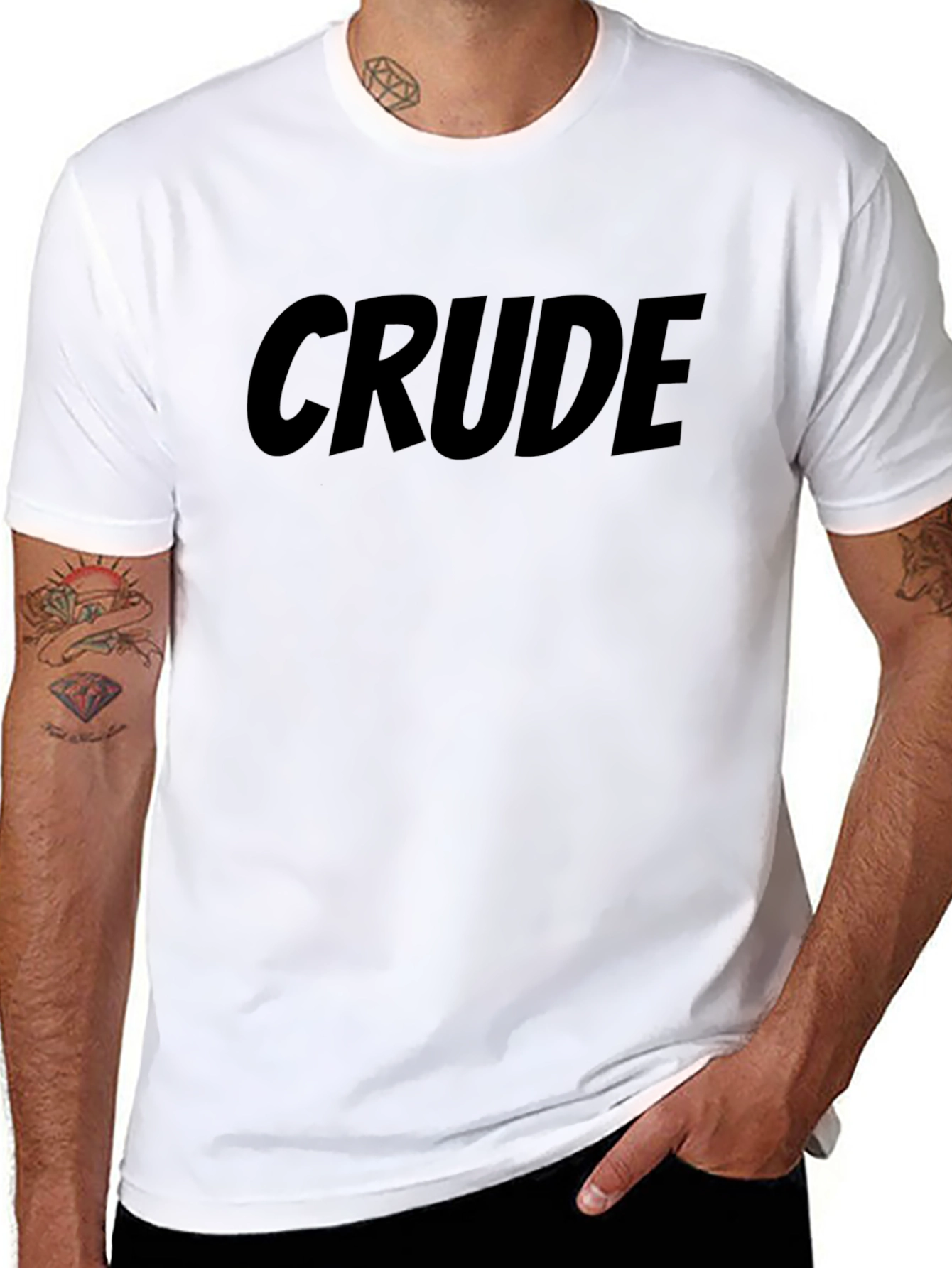 Crude Graphic Tee - Mens Black T-Shirt