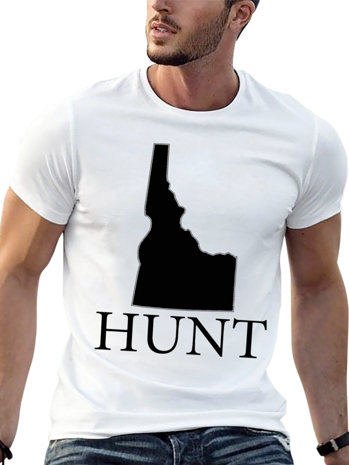 Idaho Hunt T-Shirt - State Outline Graphic Tee