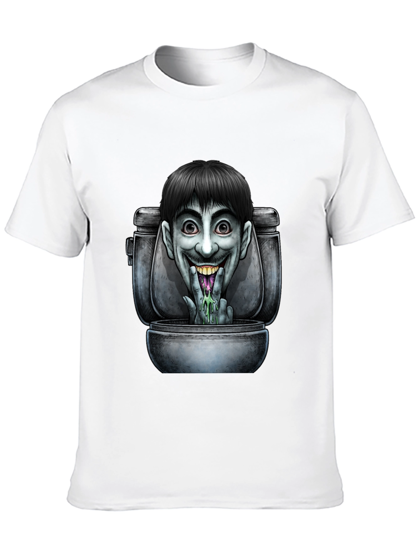 Toilet Monster Graphic Tee - Unique Horror Design