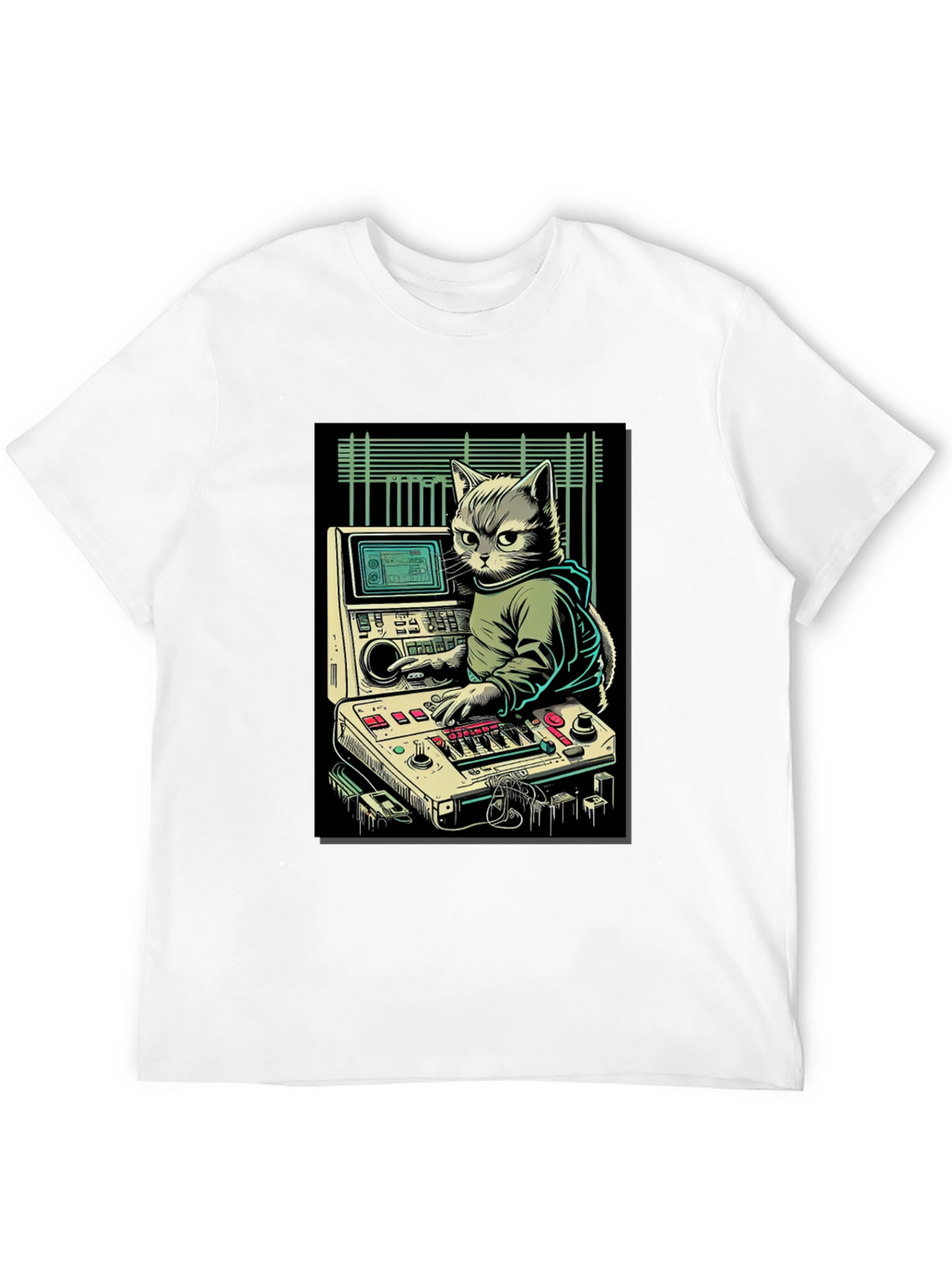 DJ Cat Graphic T-Shirt - Cool & Unique