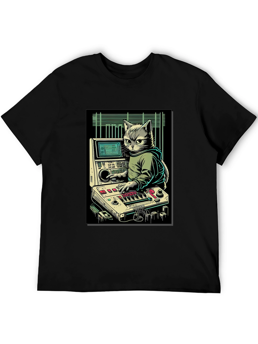 DJ Cat Graphic T-Shirt - Cool & Unique