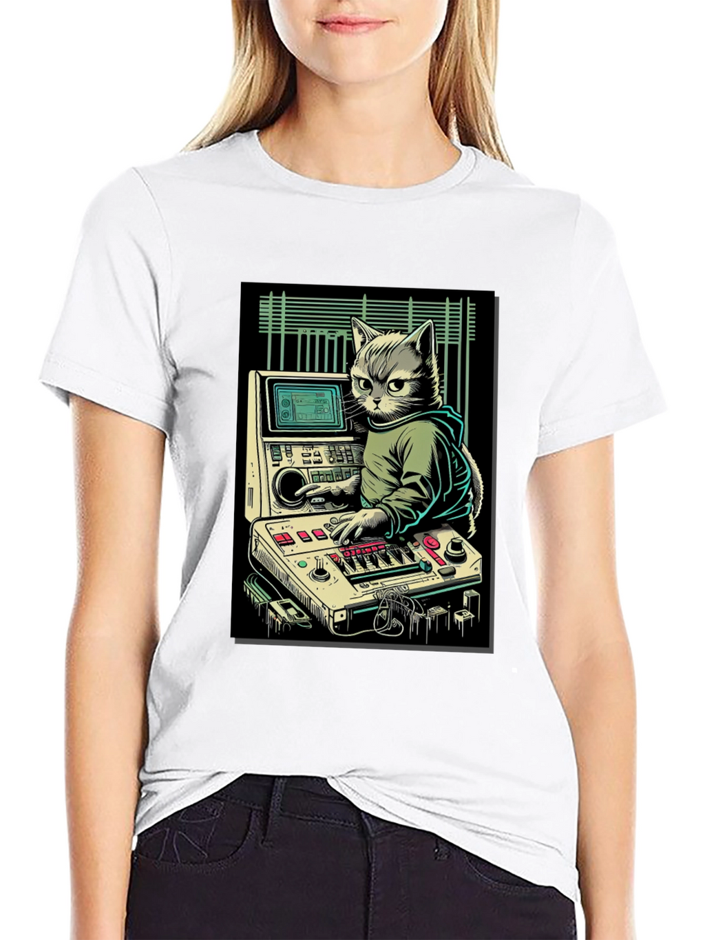 DJ Cat Graphic T-Shirt - Cool & Unique