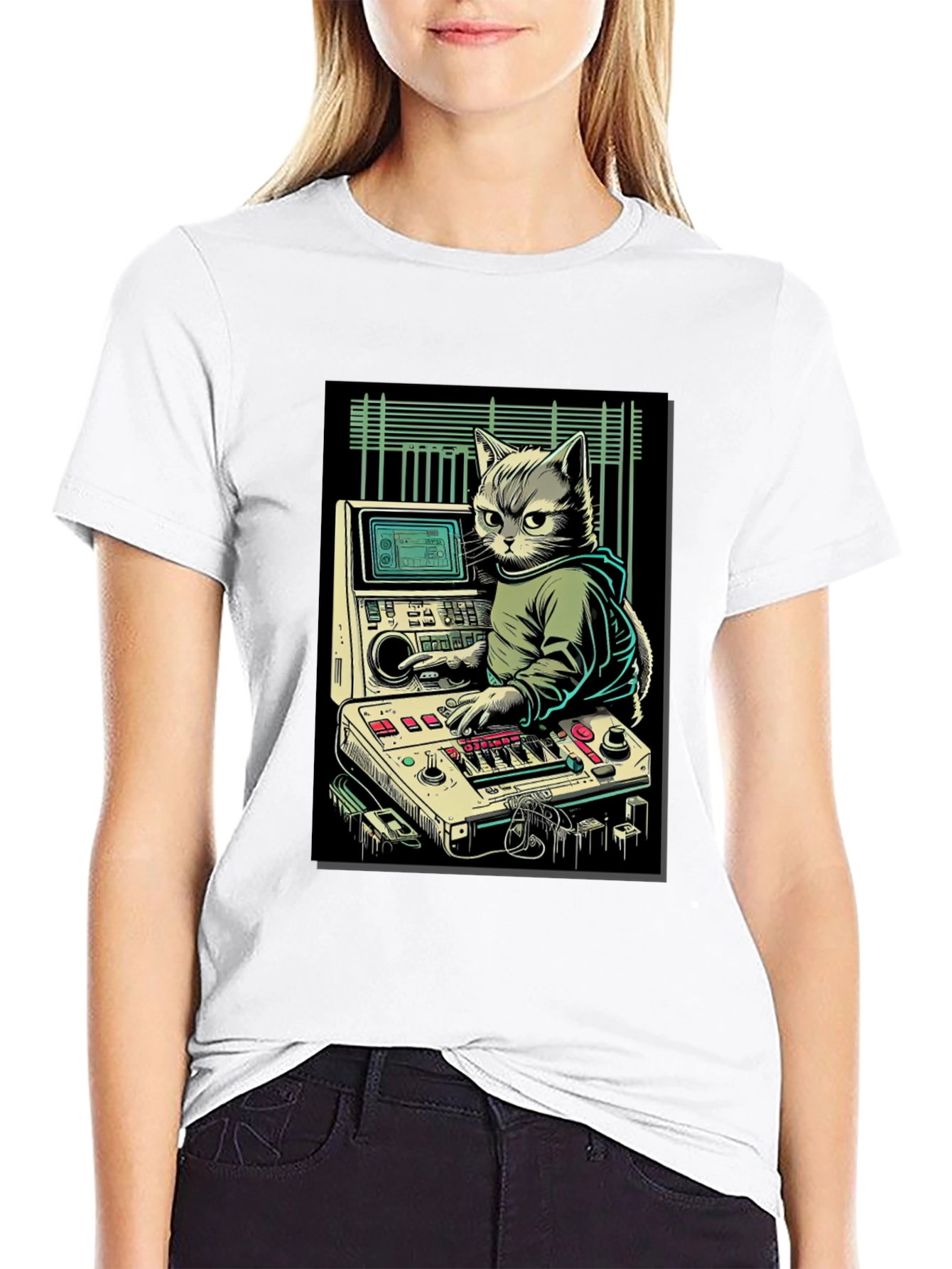 DJ Cat Graphic T-Shirt - Cool & Unique