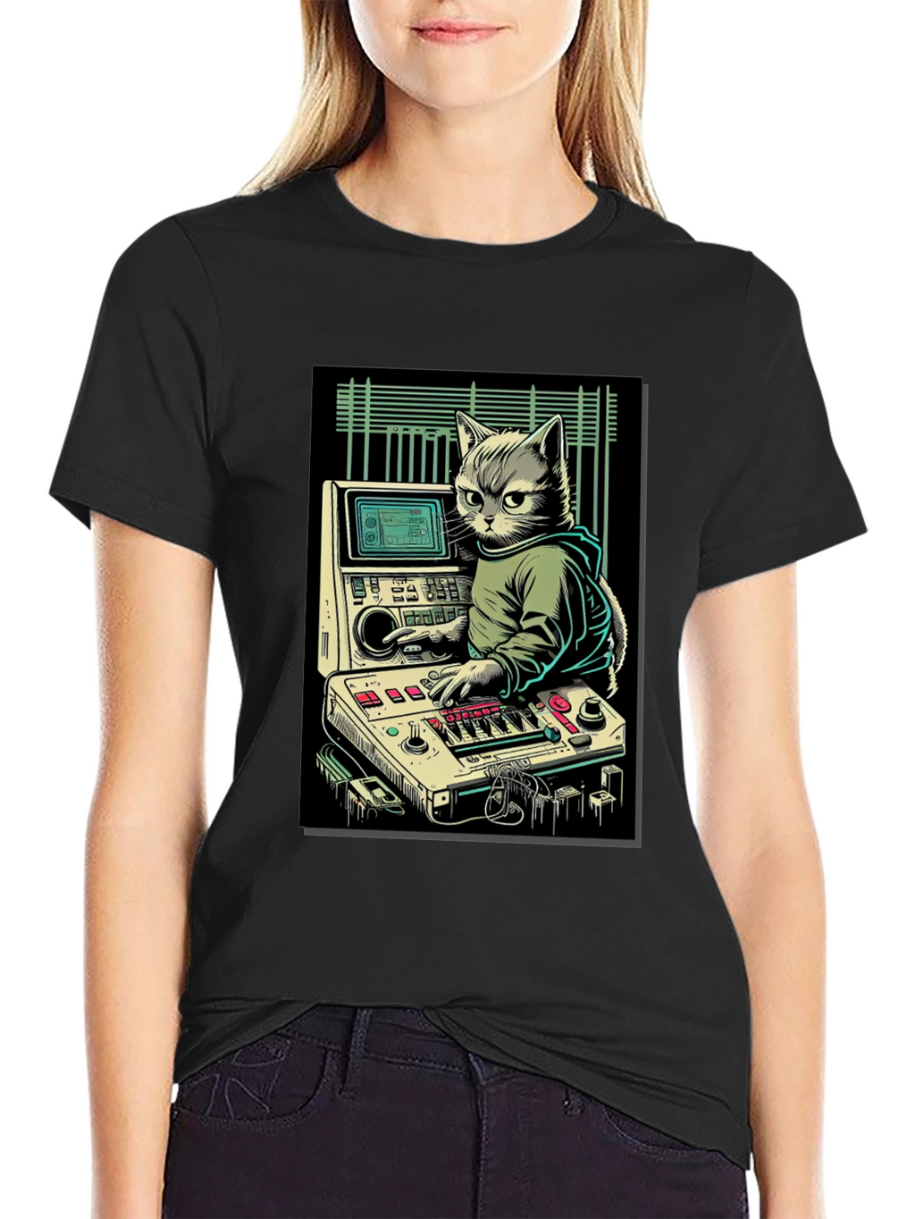 DJ Cat Graphic T-Shirt - Cool & Unique