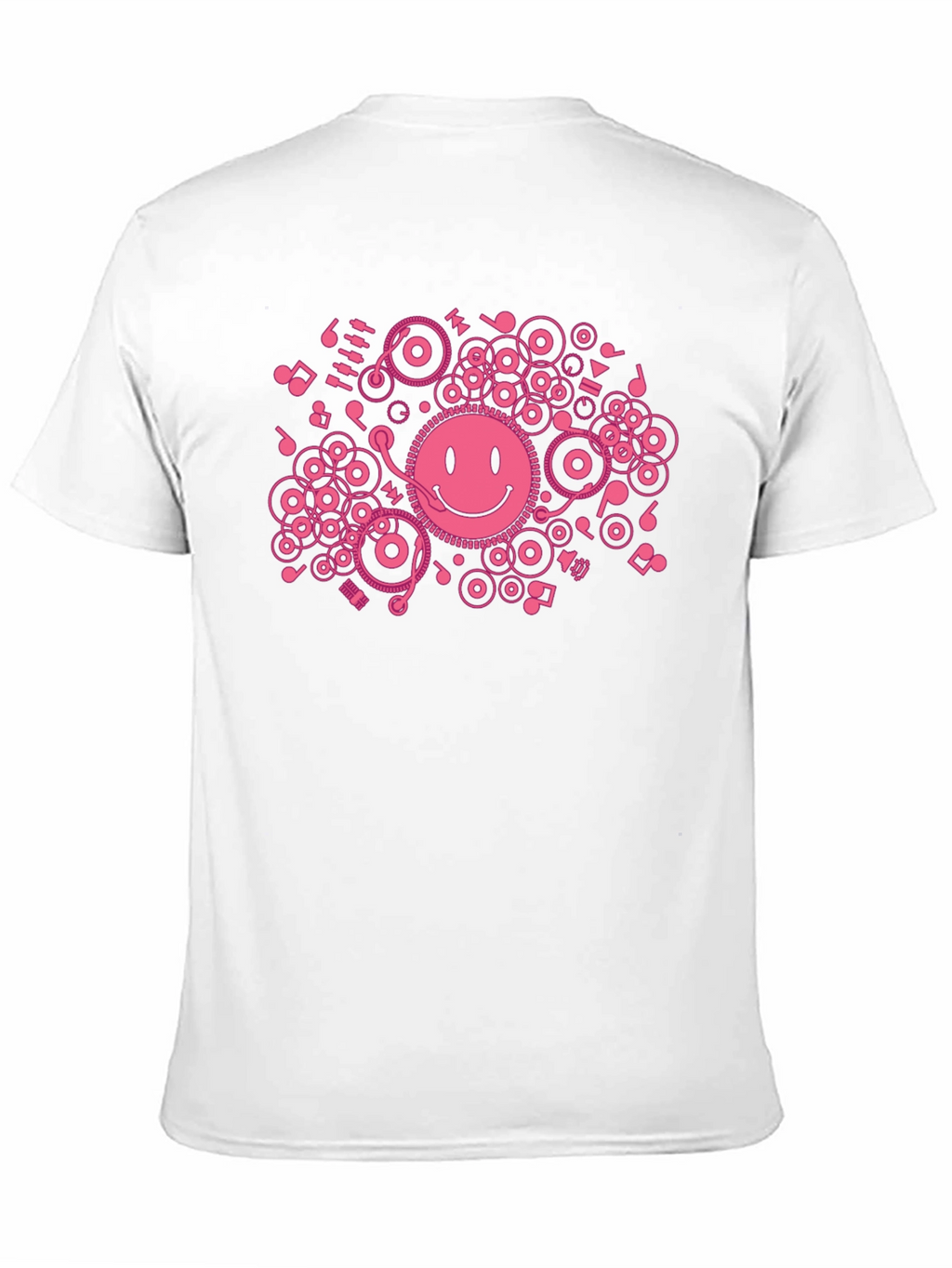 DJ Smiley Face T-Shirt - Black Cotton Graphic Tee