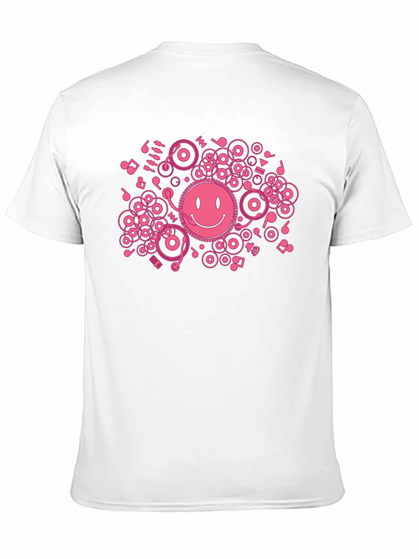 DJ Smiley Face T-Shirt - Black Cotton Graphic Tee