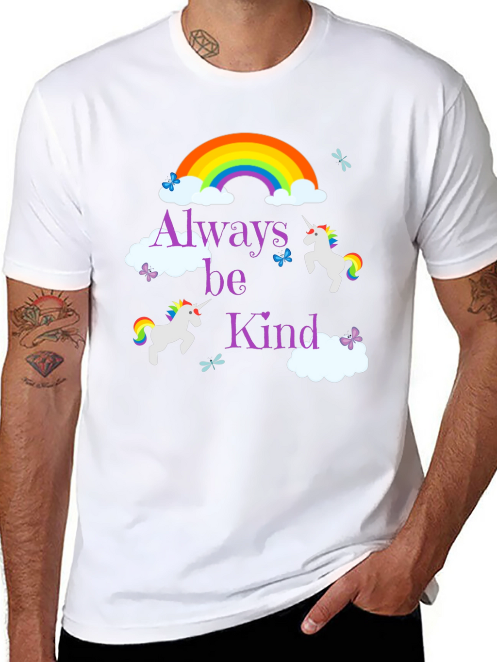 Always Be Kind Unicorn Rainbow T-Shirt