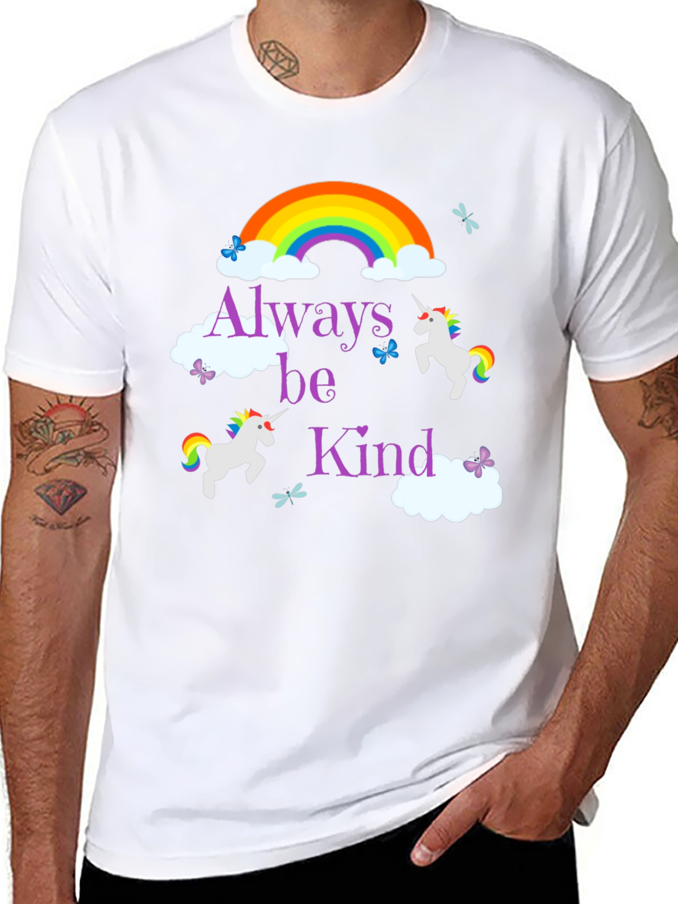 Always Be Kind Unicorn Rainbow T-Shirt