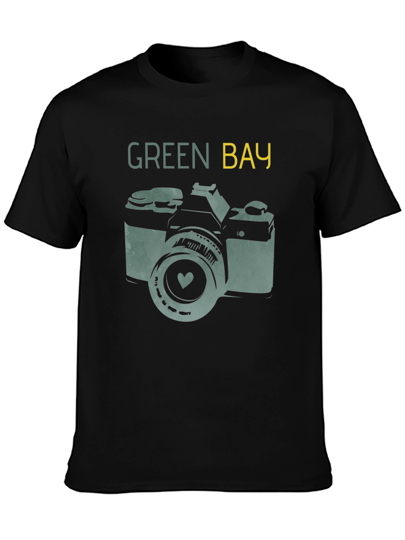 Green Bay Camera T-Shirt - Retro Style