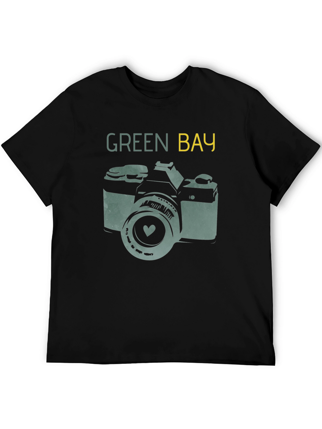 Green Bay Camera T-Shirt - Retro Style