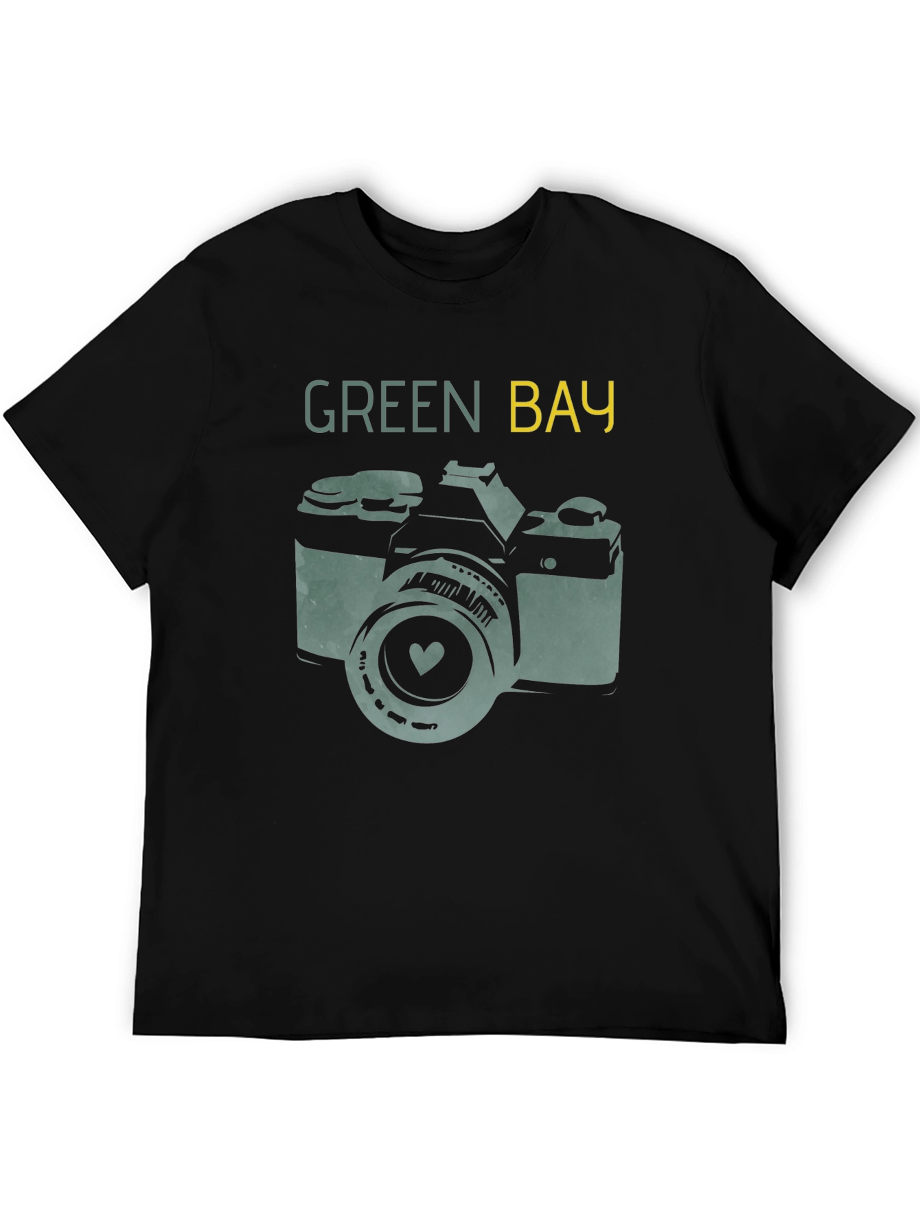 Green Bay Camera T-Shirt - Retro Style