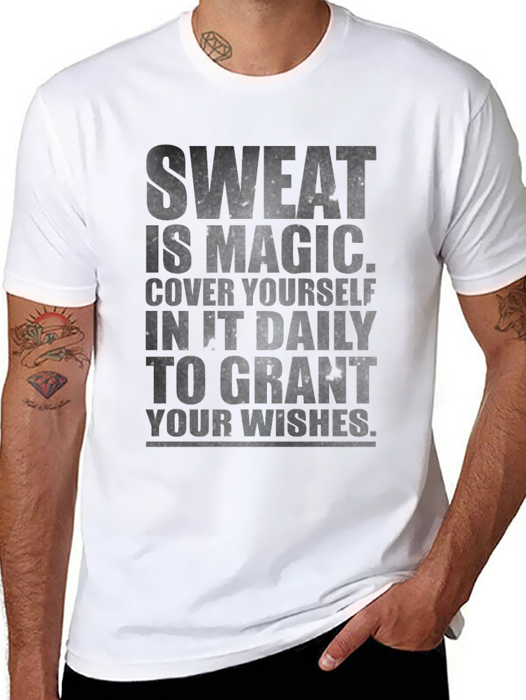 Sweat is Magic Graphic T-Shirt - Black