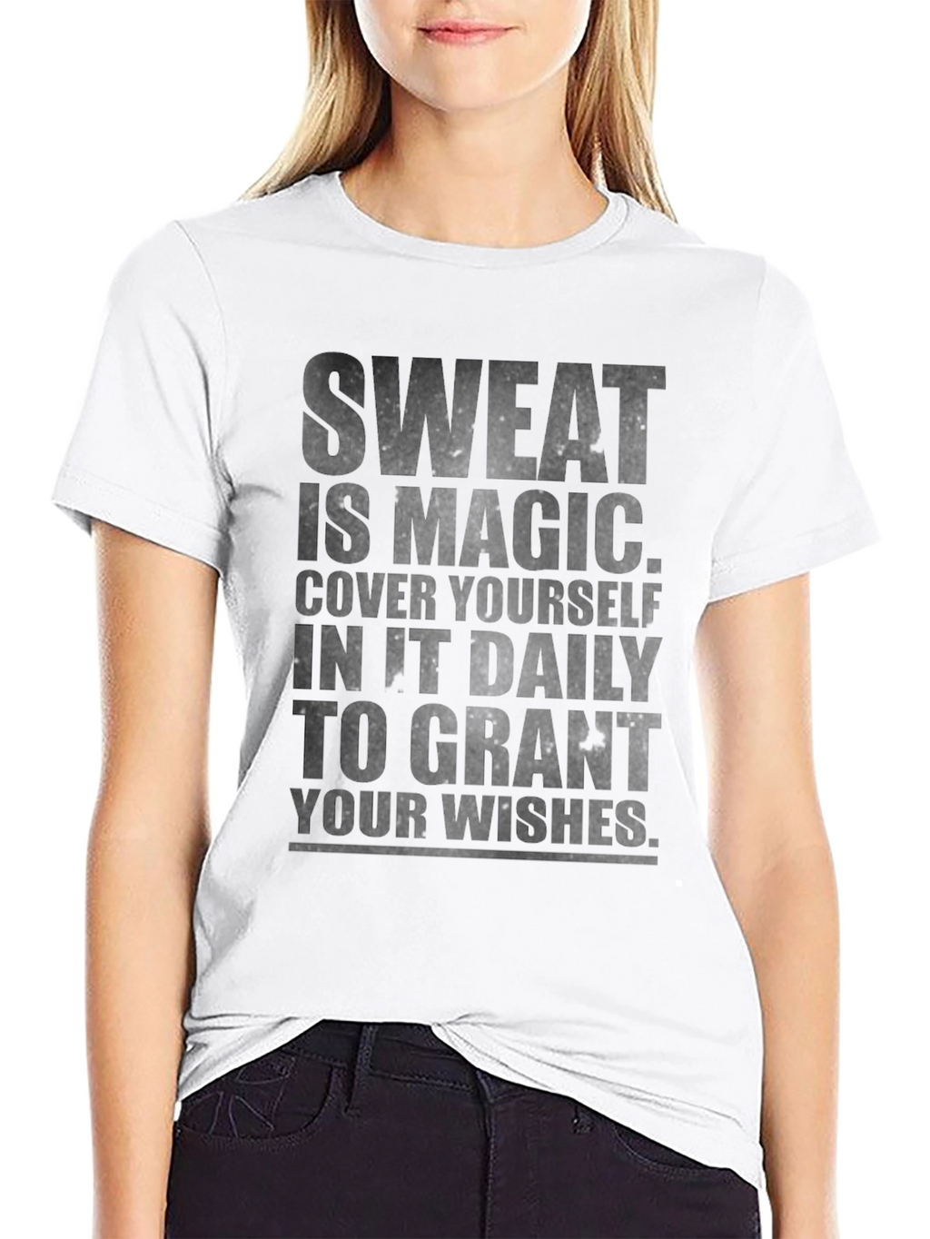 Sweat is Magic Graphic T-Shirt - Black